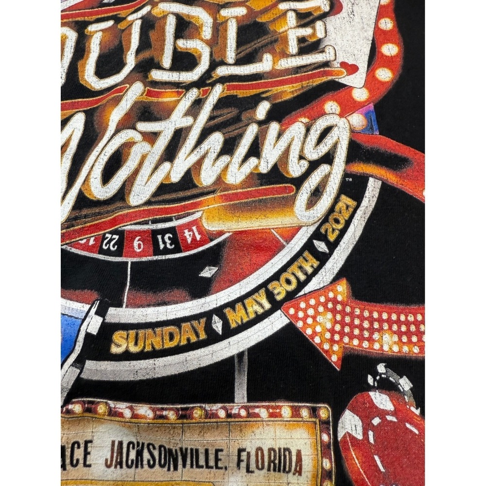AEW Double or Nothing 2021 Wrestling T Shirt Mens Large Black Dailys Place Live - Picture 3 of 9